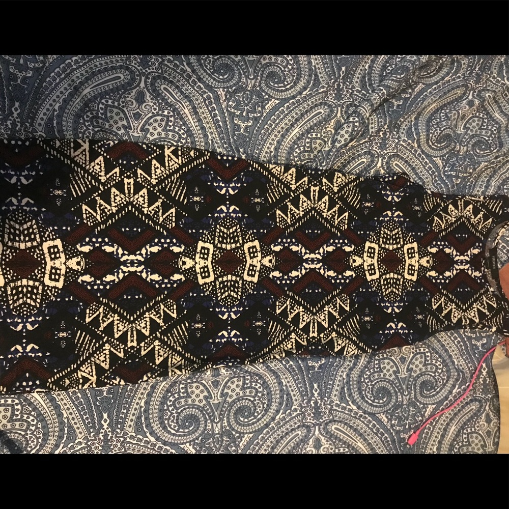 Aztec multi-colored bodycon dress